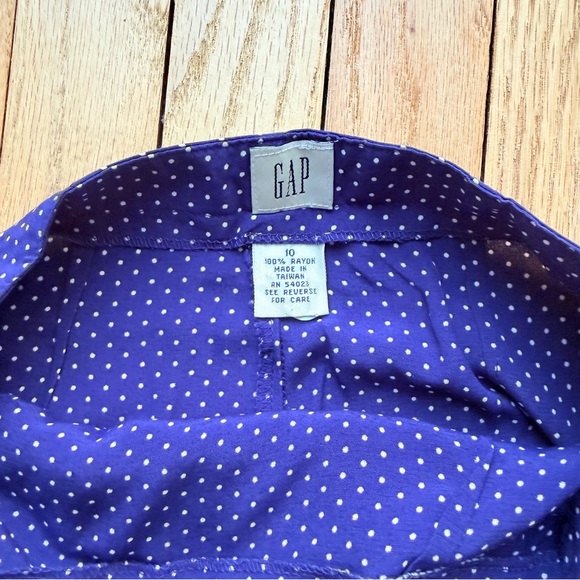 Vintage GAP Navy Blue polka dot Maxi Skirt - Picture 2 of 4